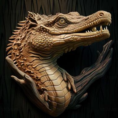 3D model crocodile (STL)